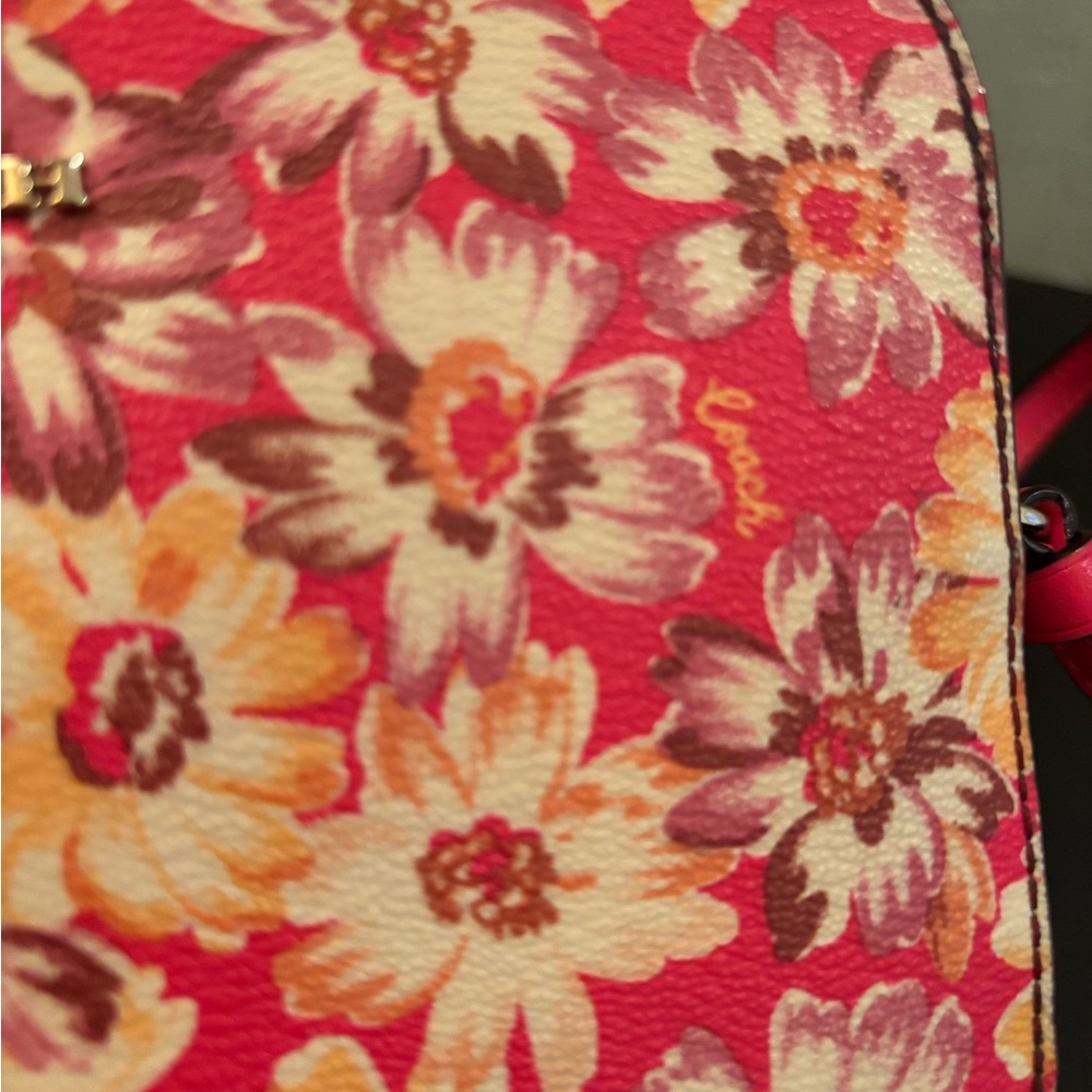 Coach Mini Camera Bag with Vintage Daisy Script Print - Picture 5 of 9